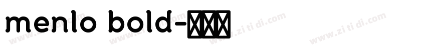 menlo bold字体转换